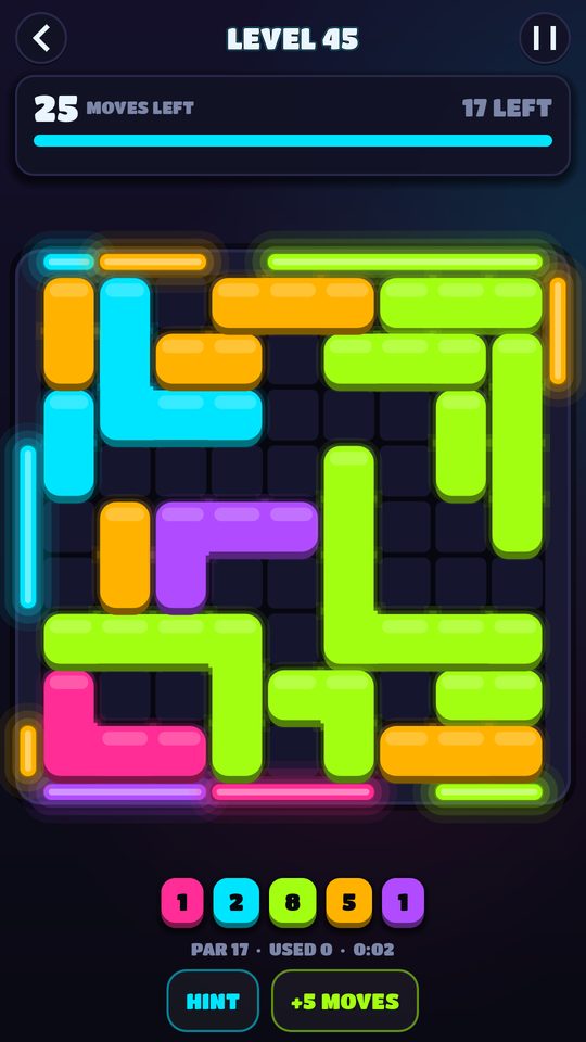 Brik Puzzle gameplay: a harder level