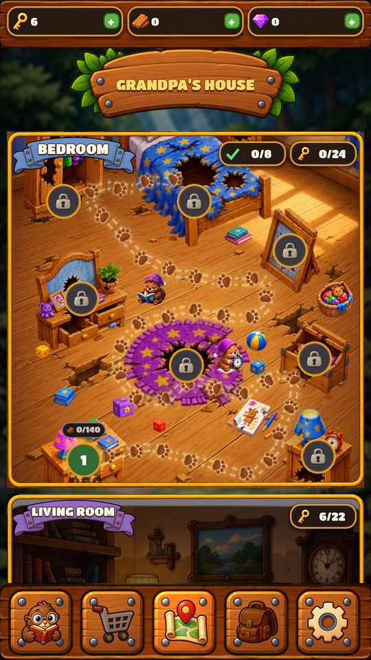 Whack A Mole house map